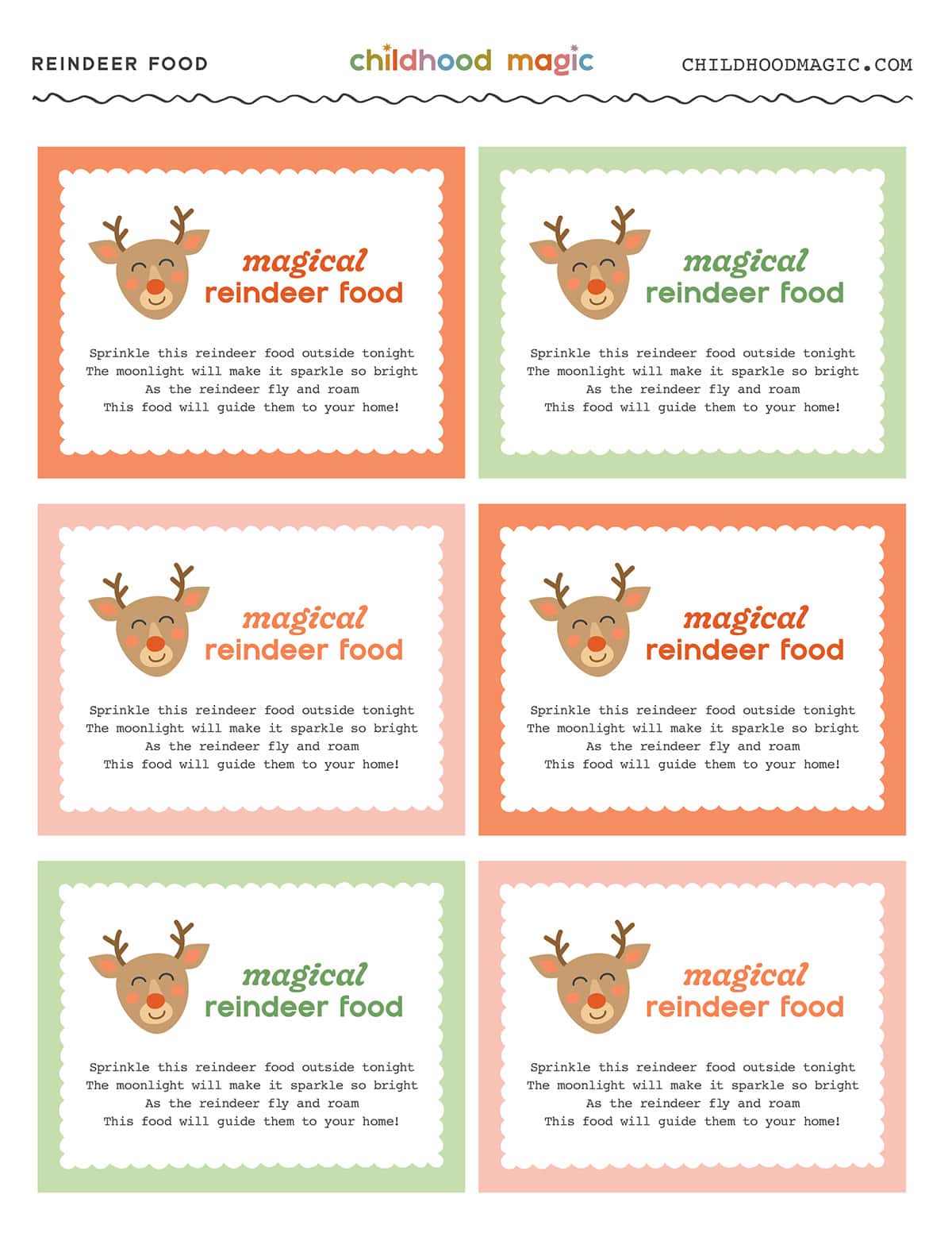 reindeer food - childhood magic